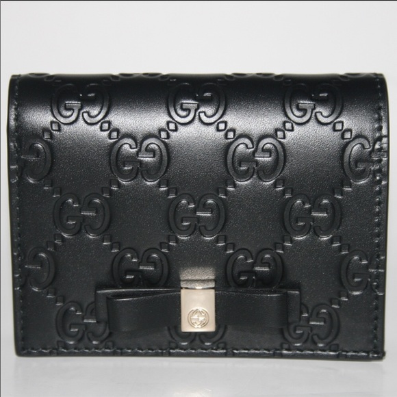 Gucci Handbags - 🆕 Gucci Guccissima Signature Bow Card Case Wallet